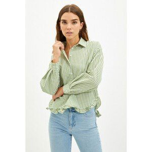 Trendyol Light Green Ruffle Shirt