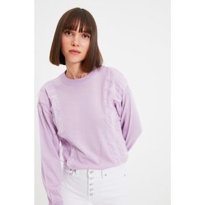 Trendyol Lilac Frilly Knitwear Sweater