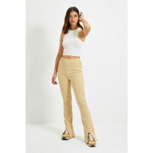 Trendyol Beige Flare Raised Knitted Sweatpants