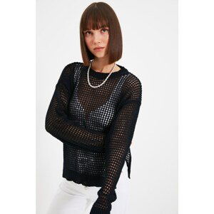 Trendyol Navy Blue Openwork Knitwear Sweater