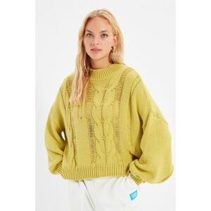 Trendyol Green Knitted Detailed Overed Knitwear Sweater