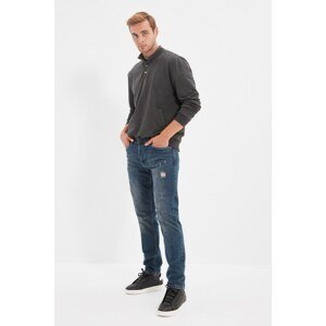 Trendyol Indigo Men's Slim Fit Printed Jeans