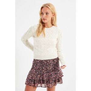 Trendyol Stone Knitted Detailed Knitwear Sweater