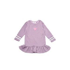 Trendyol Lilac Stripe Detailed Embroidery Girl Knitted Dress