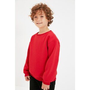 Trendyol Red Basic Fleece Inside Boy Knitted Thick Sweatshirt