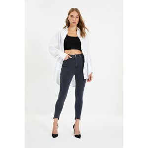 Trendyol Black Detailed High Waist Skinny Jeans