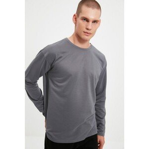 Trendyol Anthracite Men's Oversize Fit Thick T-shirt T-Shirt
