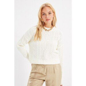 Trendyol Ecru Knitted Detailed Knitwear Sweater