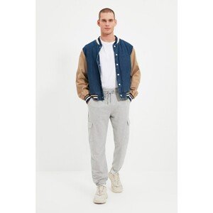 Trendyol Gray Men's Regular Fit Cargo Pocket Sweatpants