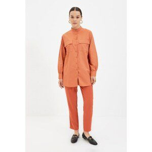 Trendyol Cinnamon Judge Collar Tunic