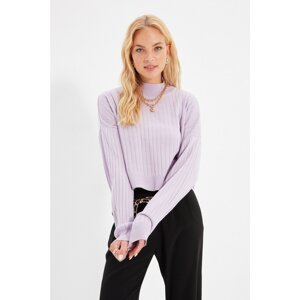 Trendyol Lilac Stand Collar Knitwear Sweater