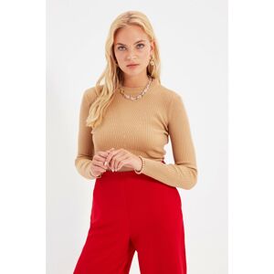 Trendyol Camel Crew Neck Knitwear Sweater