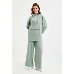 Trendyol Mint Zippered Knitted Tracksuit Set