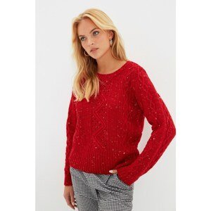 Trendyol Red Openwork Knitwear Sweater