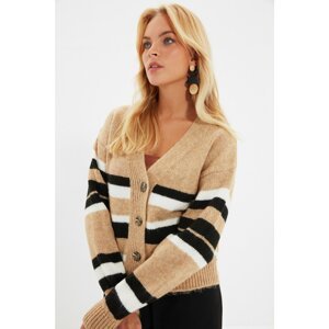 Trendyol Camel Button Knitwear Sweater