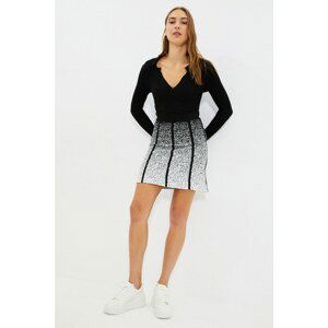 Trendyol Black Jacquard Knitwear Skirt