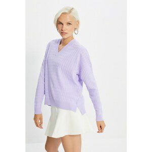 Trendyol Lilac Knit Detailed Knitwear Sweater