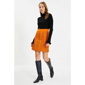 Trendyol Orange Jacquard Knitwear Skirt