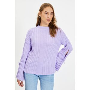 Trendyol Lilac Sleeve Detailed Knitwear Sweater