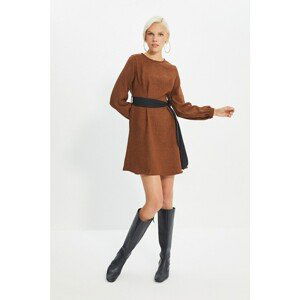 Trendyol Camel Belted Dress