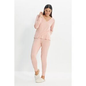 Trendyol Powder Knitted Pajamas Set