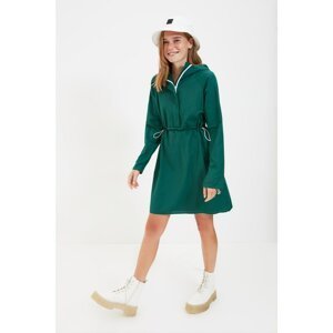 Trendyol Green Hooded Dress