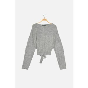 Trendyol Gray Soft Knitted Blouse