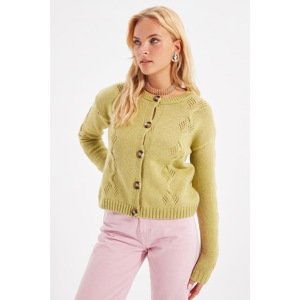 Trendyol Mint Openwork Knitted Detailed Knitwear Cardigan