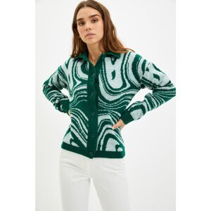 Trendyol Green Jacquard Knitwear Cardigan