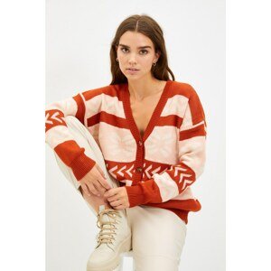 Trendyol Tile Jacquard Knitwear Cardigan