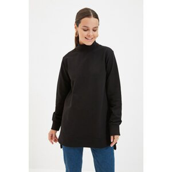 Trendyol Black Turtleneck Knitted Sweatshirt