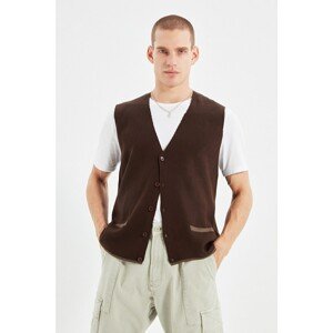 Trendyol Brown Men's Slim Fit Pocket Waistcoat