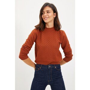 Trendyol Tile Knitted Detailed Crop Knitwear Sweater