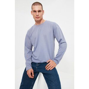 Trendyol Blue Men's Oversize Fit Thick T-shirt T-Shirt