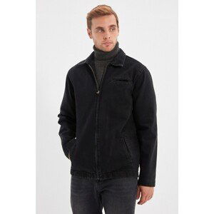 Trendyol Anthracite Men's Slim Fit Zippered Denim Jacket