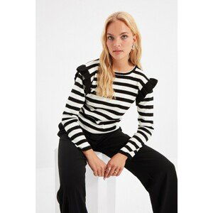 Trendyol Black Striped Knitwear Sweater