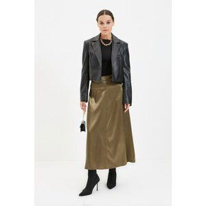 Trendyol Khaki Satin Skirt