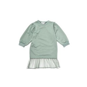 Trendyol Mint Girl Knitted Dress With Tulle Garnish