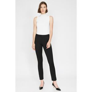 Koton Women's Black Pocket Detailed Trousers