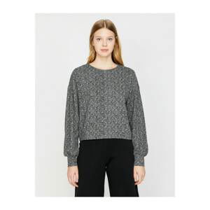 Koton Women's Black Crew Neck Sweater