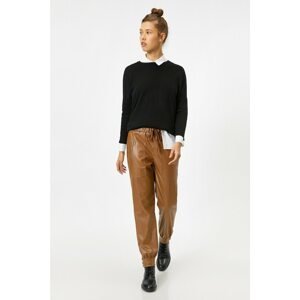 Koton Women's Brown Leather Pants