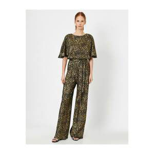 Koton Leopard Patterned Jumpsuit