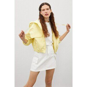 Koton Women's Yellow Hooded Coat