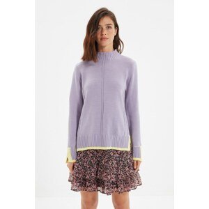 Trendyol Lilac Slit Detailed Knitwear Sweater