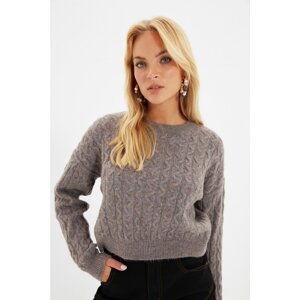 Trendyol Gray Crew Neck Knitwear Sweater