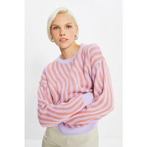 Trendyol Lilac Jacquard Knitwear Sweater