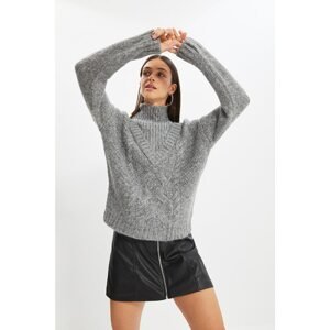 Trendyol Gray Turtleneck Knitwear Sweater