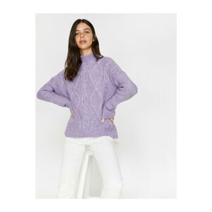 Koton Women's Purple Knitted Sweater