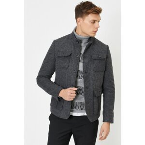 Koton Men's Gray Patterned Jacket