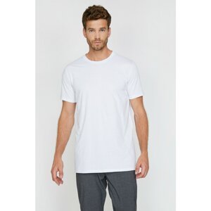 Koton Men's White Crew Neck T-Shirt
